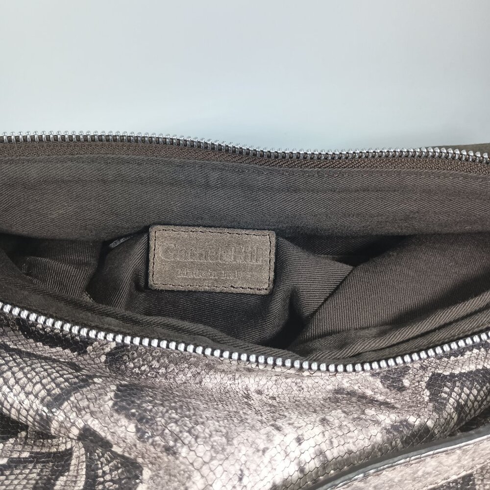 Garnet Hill Python Print Leather Convertible Tote… - image 7